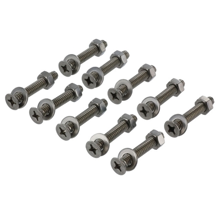 Us Cargo Control Airline-Style Track Fastener Pack 1-1/2" Bolts w/ Nut & Washer - 10 pk ATFASTPACK